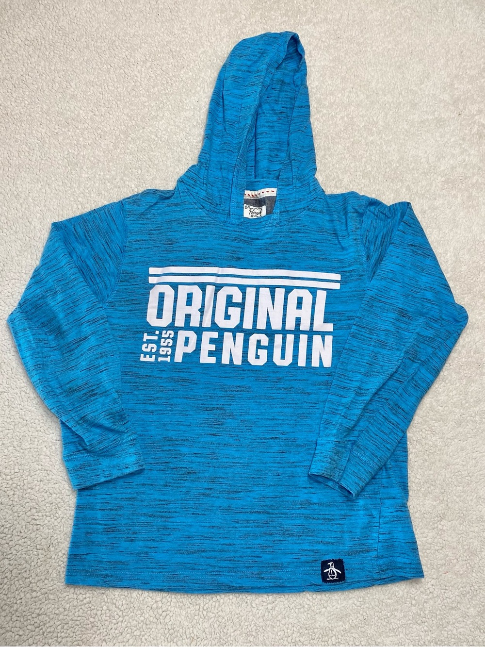 Original Penguin Munsingwear boys hooded long sleeve t-shirt
